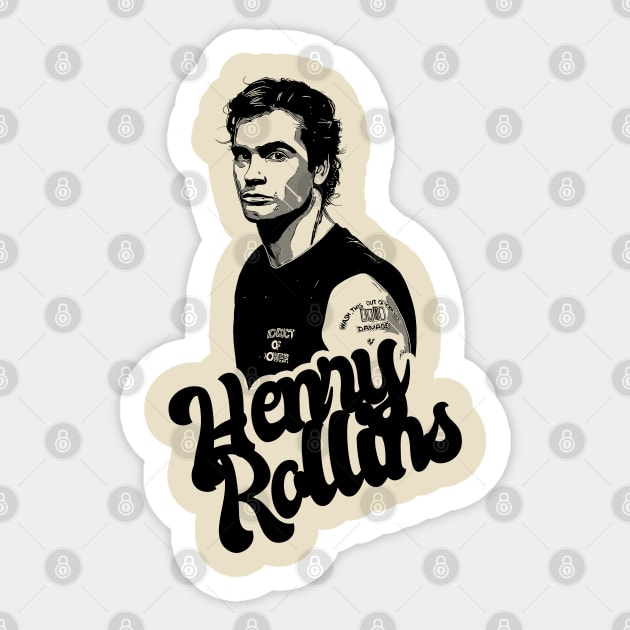 Henry rollins 80s style classic Sticker by Hand And Finger